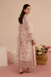 Myrtle | 3PC Unstitched Suit Embroidered Lawn Floral Charm By Afrozeh